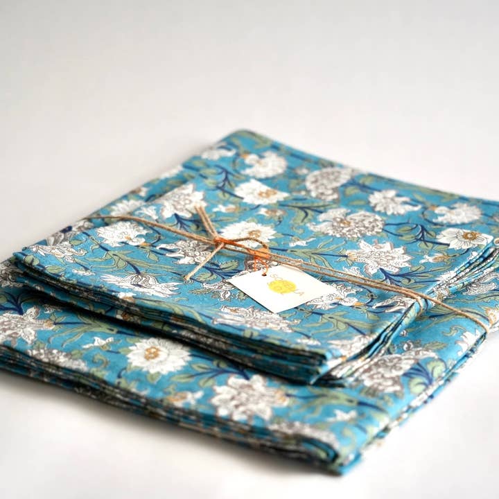 Nappe Florale Bleu pour la vente par Sorella Sol