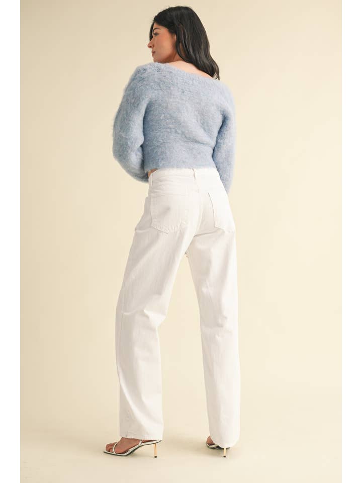 JUST BLACK DENIM - Wholesale Jeans - Women's - BP470N - OPT WHT - Relaxed Straight