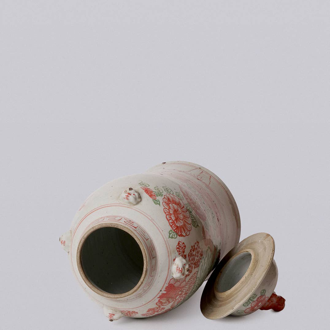 Cobalt Guild - Wholesale Decorative Jar - Pink and Green Porcelain Four Seasons Temple Jar1