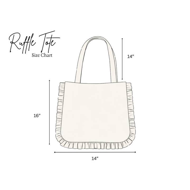 House of Kraft - Wholesale Tote Bag - Women's - Canvas Ruffle Tote | Canvas Colored Tote Bag | Unbranded 46