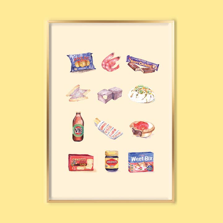 Amy Blue Illustration - Wholesale Art print - Great Australian Bite0