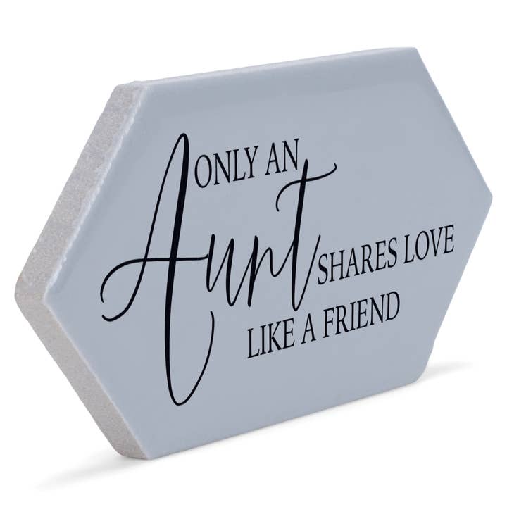 Dicksons - Vente Chevalets de bureau/de table - Carrelage de table Only Aunt Shares Love Grey1