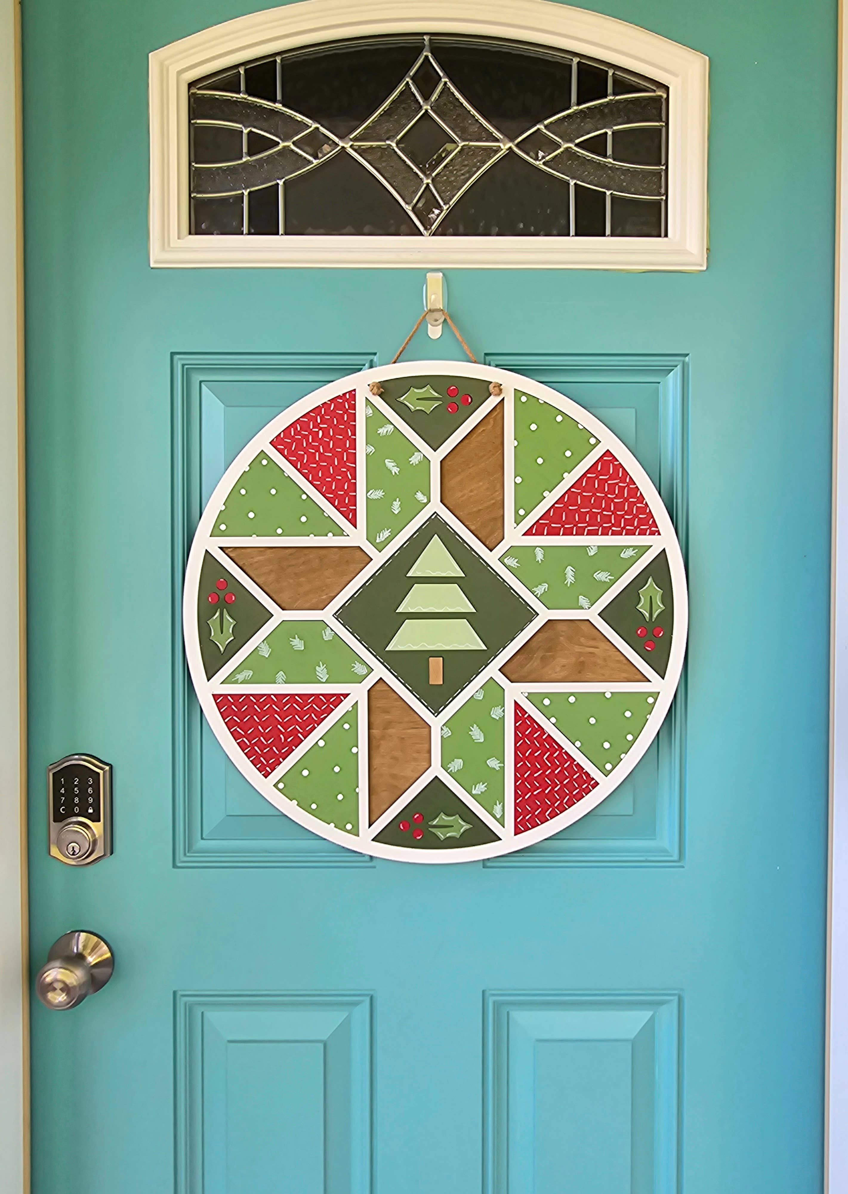 Teal Moon Creations - Wholesale DIY Craft Kit - DIY Christmas Doodle Barn Quilt Door Hanger3