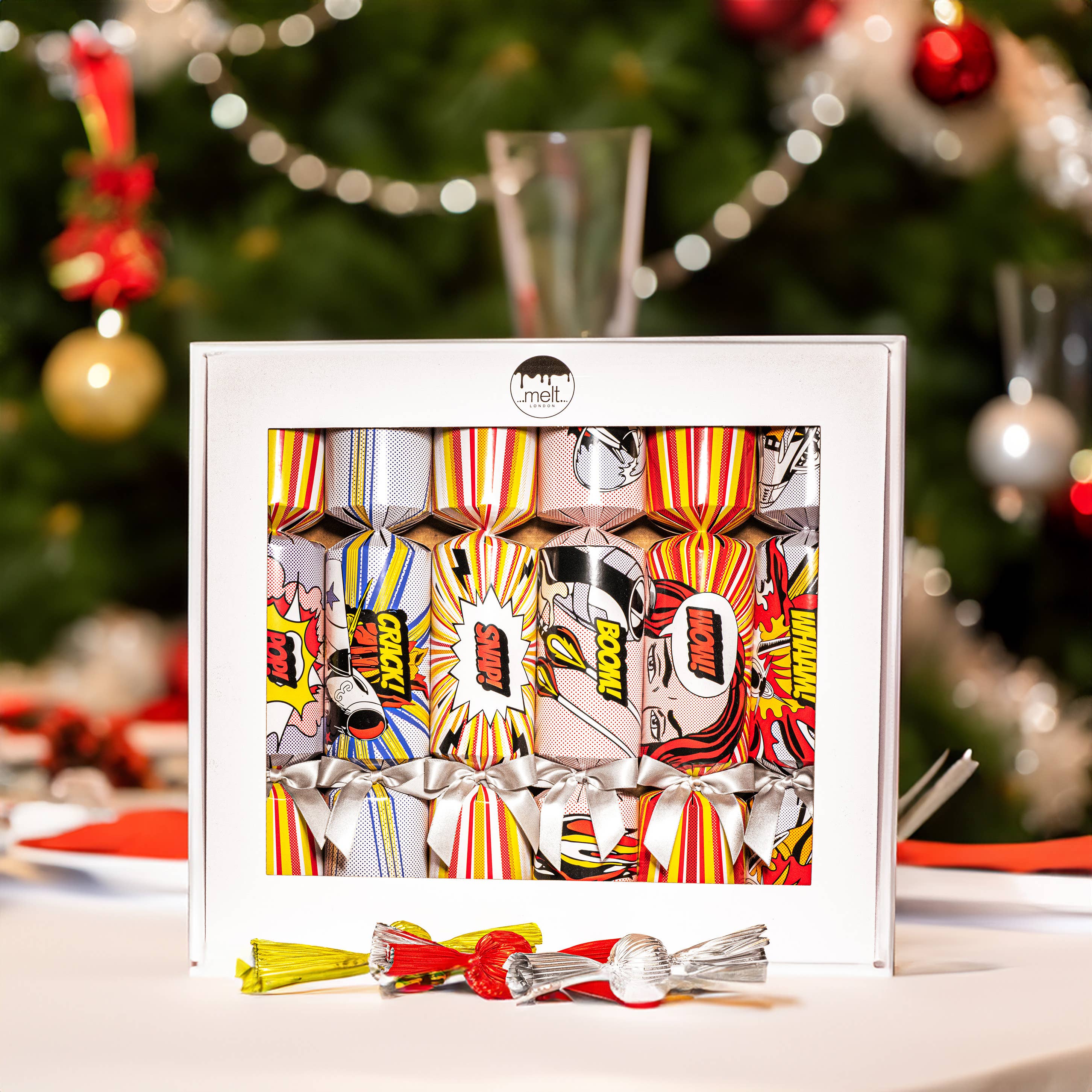 Melt Chocolates - Wholesale Doosje chocolade - Smelt Pop Art Crackers voor Kerstmis2