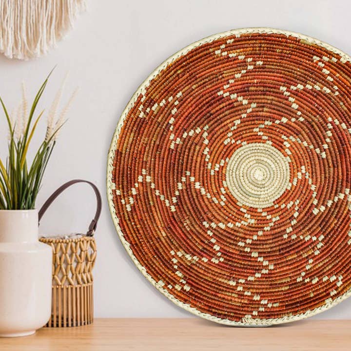 Pinwheel Weaver Mand 14-inch BSK-190-15 voor wholesale door ArtisanalEmporiumLLC