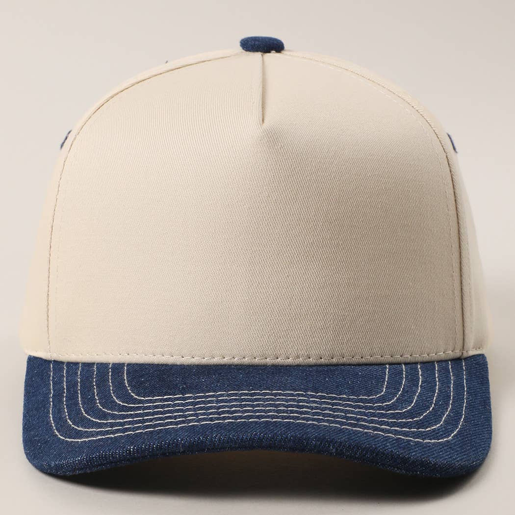 Fashion City - Wholesale Baseball Cap - Unisex - Plain Two-Tone Canvas Cotton Trucker Hat64