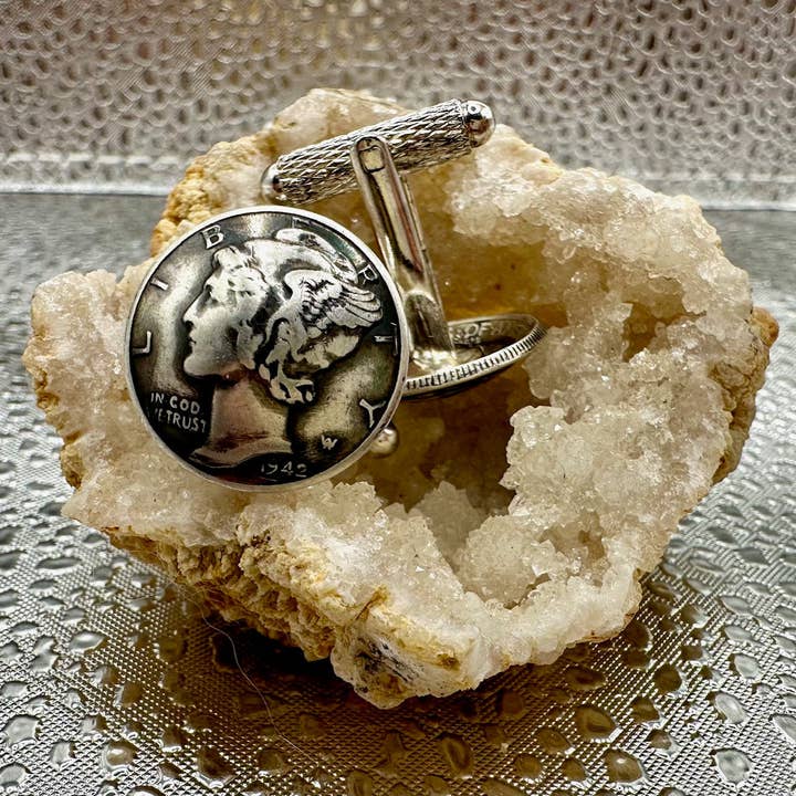 U.S. Mercury Dime gewölbte Silbermünzen-Manschettenknöpfe für den Großhandel von Mountainstruck Coin Rings and Jewelry