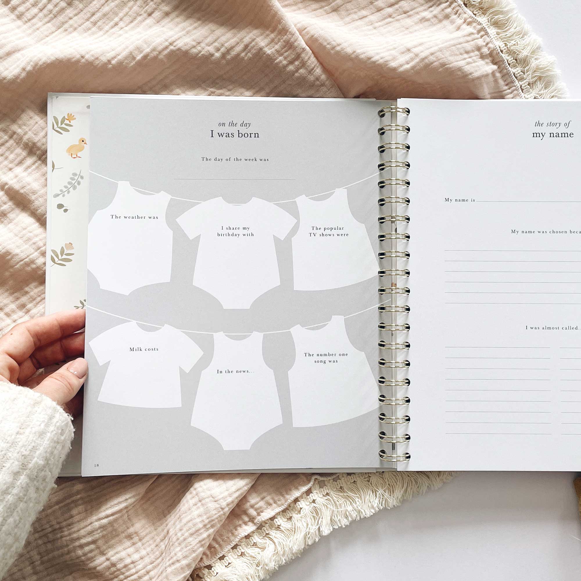 Blush And Gold - Wholesale Herinneringenboek - Kinderen en baby - My Baby Book (Dieren) luxe bewaarschrift met memory book + doos10