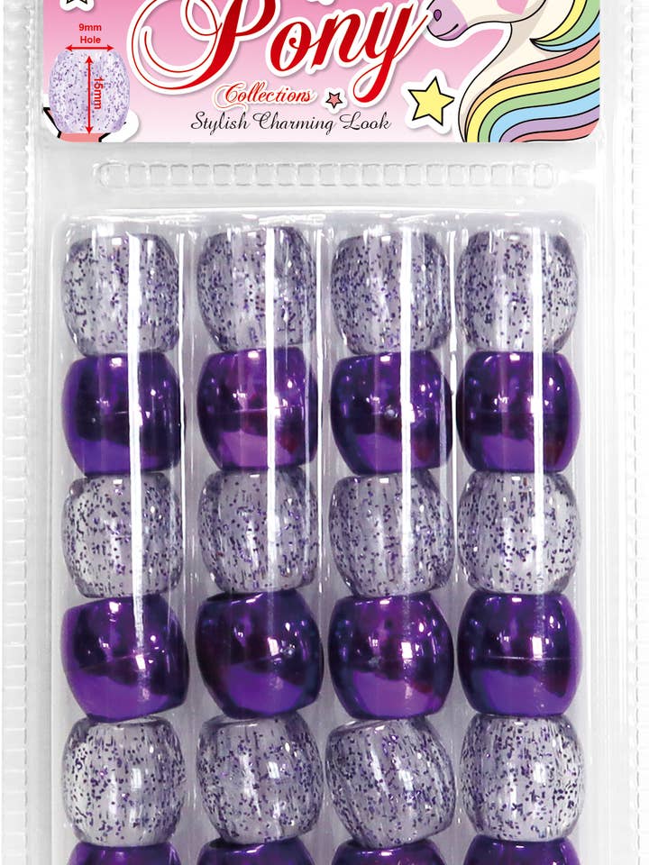 PERLINE ROTONDE JUMBO METALLICHE E GALATTICHE (VIOLA) per la vendita all'ingrosso da parte di MI Hair Distribution