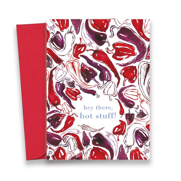 Hot Peppers Love Card | Valentine's Pun Food Greeting Card for wholesale by papierwinkel