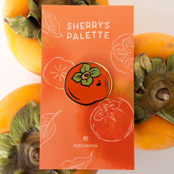 Sherry's Palette - Wholesale Lapel Pin/Button - Persimmon Enamel Pin2
