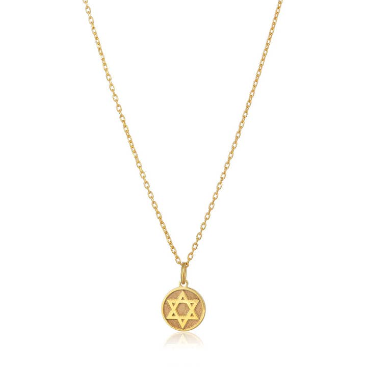 ALEF BET JEWELRY - Wholesale Pendant/Charm Necklace - Jewish Star Necklace in Gold