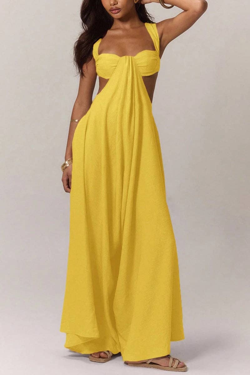 Mccolin - Wholesale Jumpsuit - Women's - Cutout Jumpsuit with Flowing Skirt14