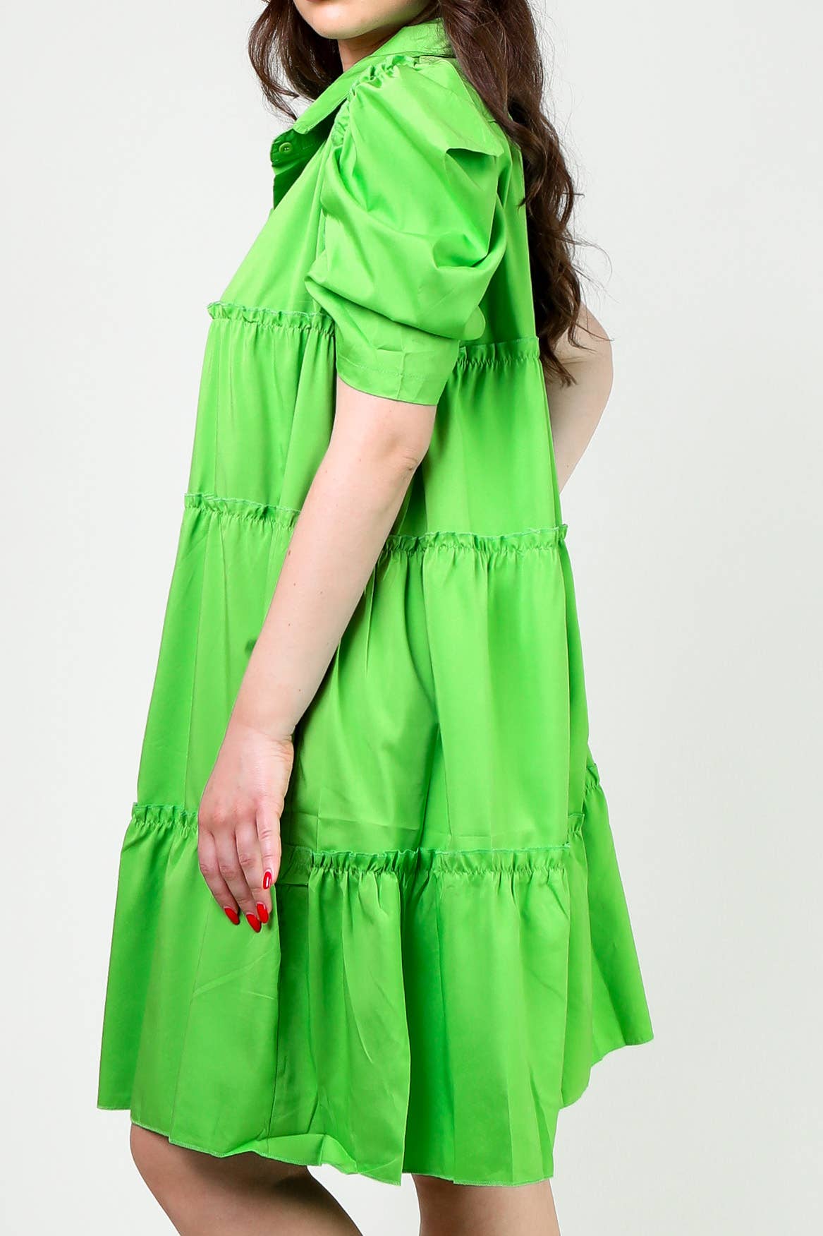 Flarix - Wholesale Dress - Women's - puff sleeve bobydoll mini dress8