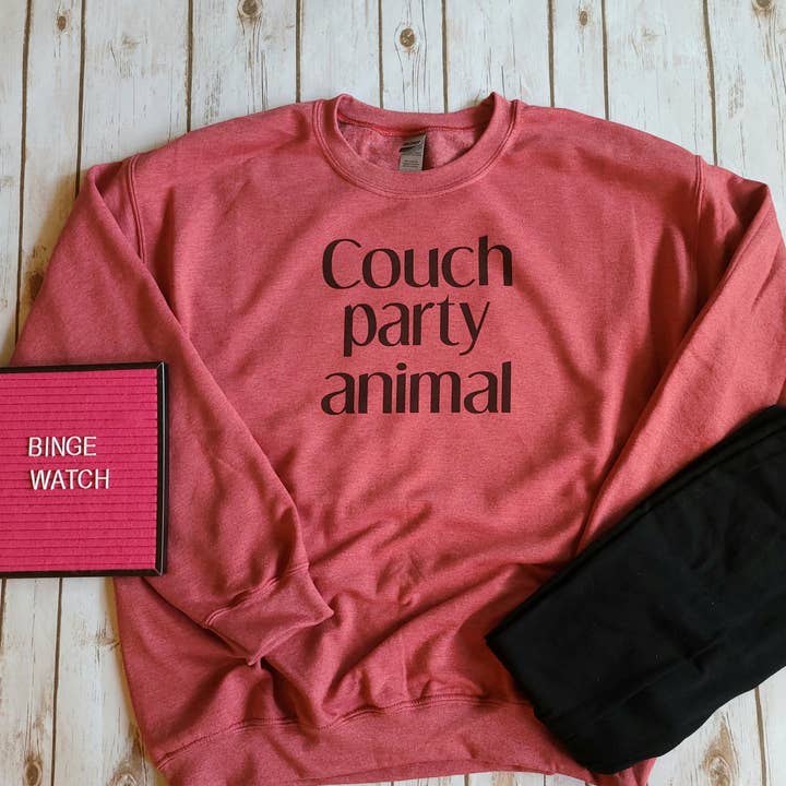 Couch party animal Sweatshirt for wholesale by BLNDesigns