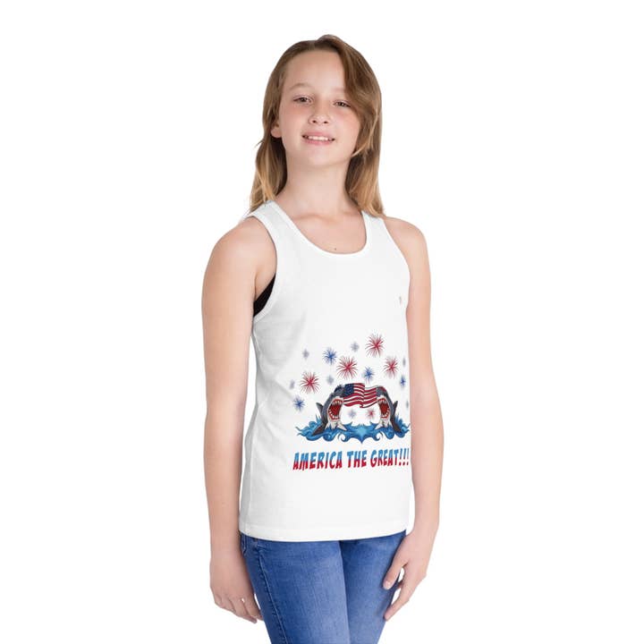 Kid's Jersey Tank Top for wholesale by 2 Sharks Apparel And More