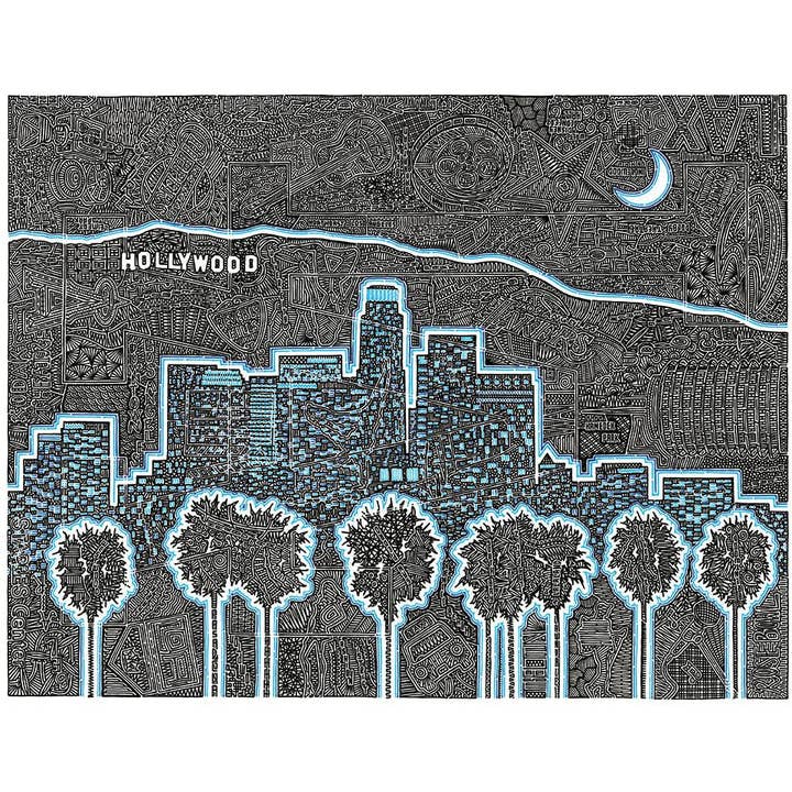 Art Print - Illuminating LA for wholesale by Viz Art Ink