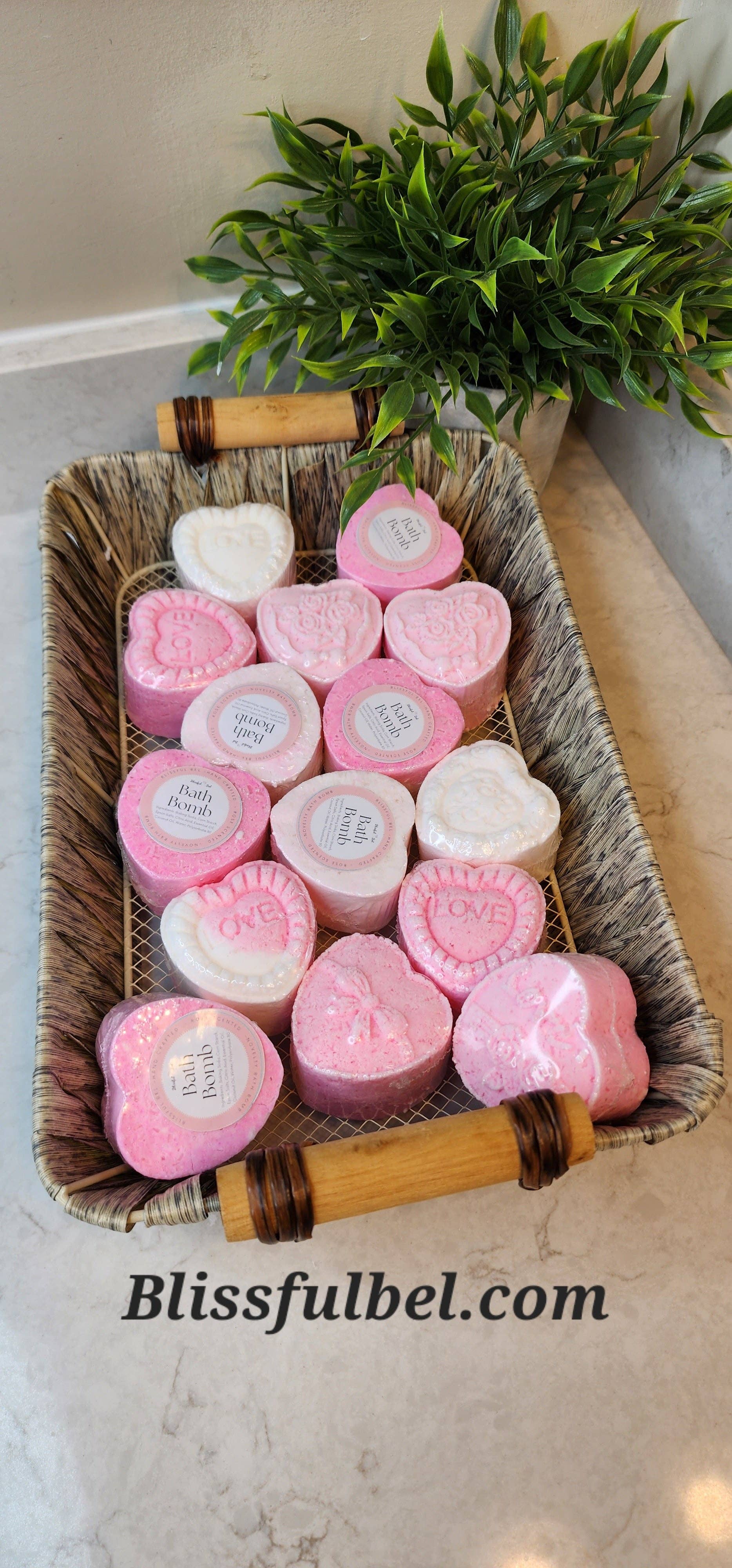 Blissful Bel - Wholesale Bath Bomb/Fizz - Mini Heart Bath Bombs3