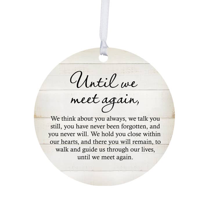 Until We Meet Again Bereavement Memorial Ornament for wholesale by LifeSong Milestones
