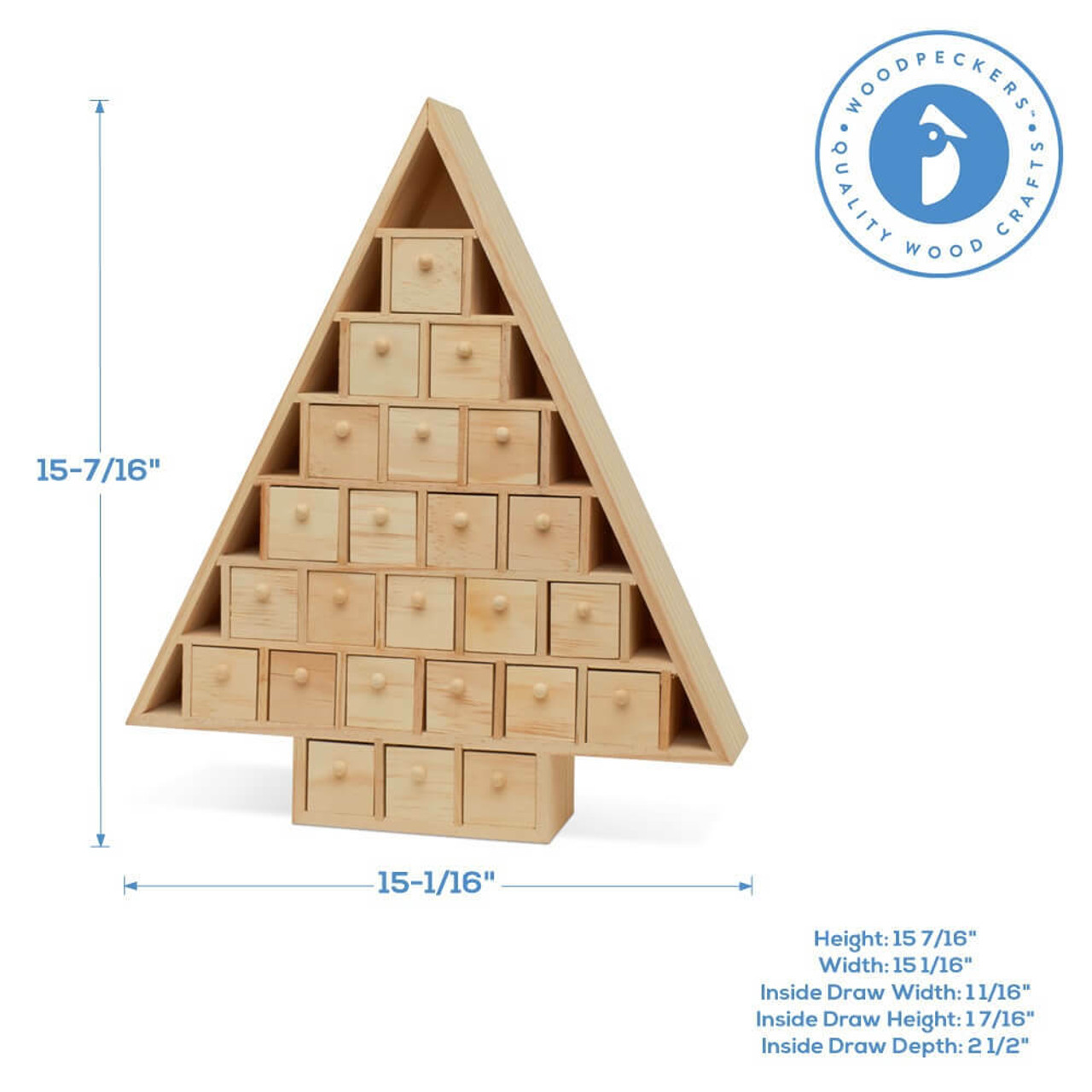 Woodpeckers Crafts - Wholesale Advent Calendar - Unfinished wooden Advent Calendar28