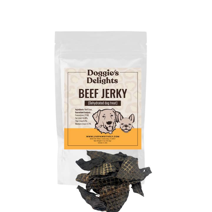Beef Jerky (Dehydrated beef liver) for wholesale by Live Pawsitive