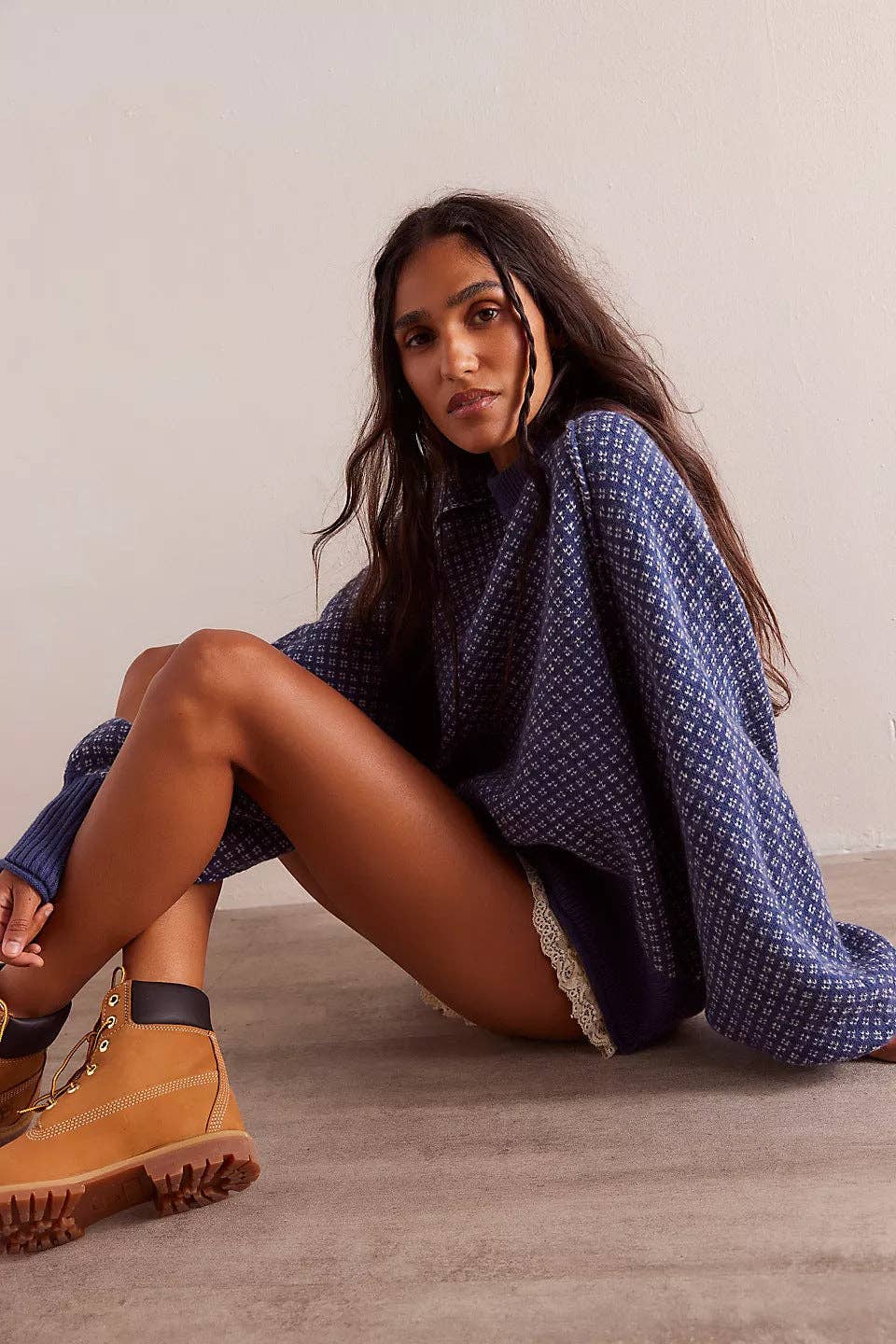 Dipped Shop - Wholesale Knit Sweater - Women's - Simple Jacquard Round Neck Pullover Sweater DPT08114