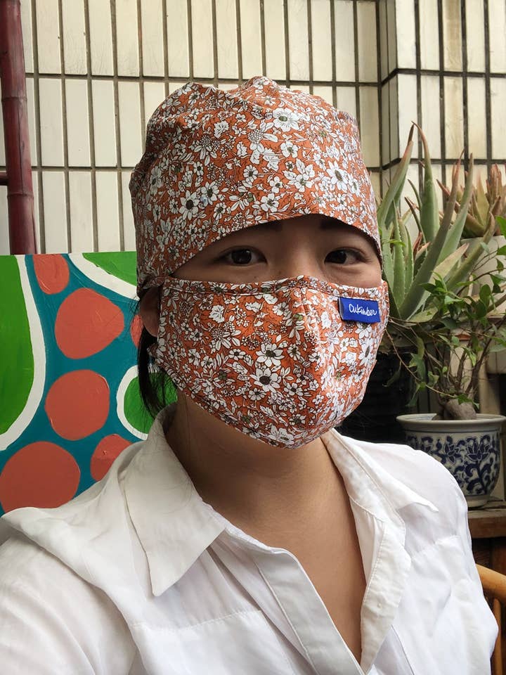 Orange Blossom Kirurgisk Hat & Maske Sæt for engroshandel hos cukimber