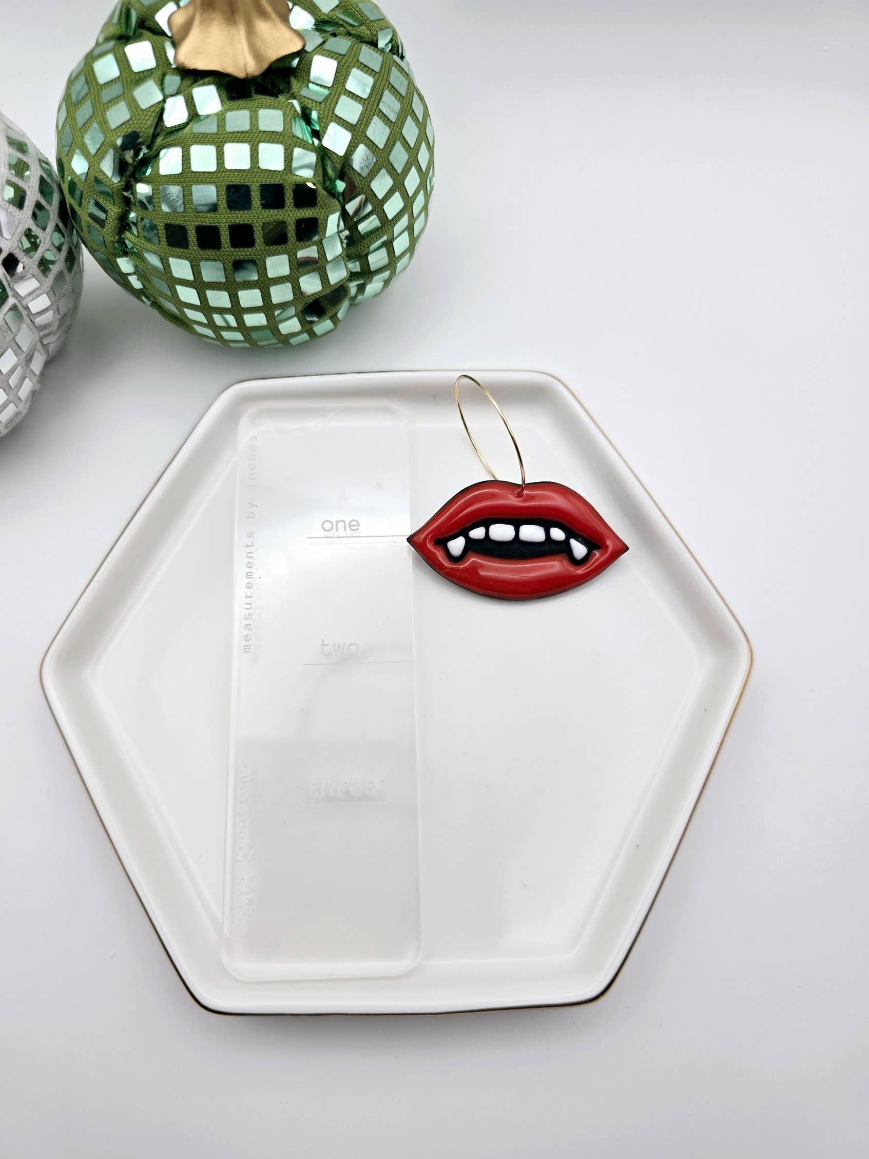 Beckys Creations - Wholesale Dangle Earrings - Vampire Lips Earrings, Halloween, Fall Jewelry3