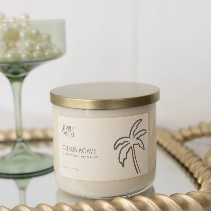 Pearl Candle Co. - Wholesale Jar/Filled Candle - Citrus Agave Candle1