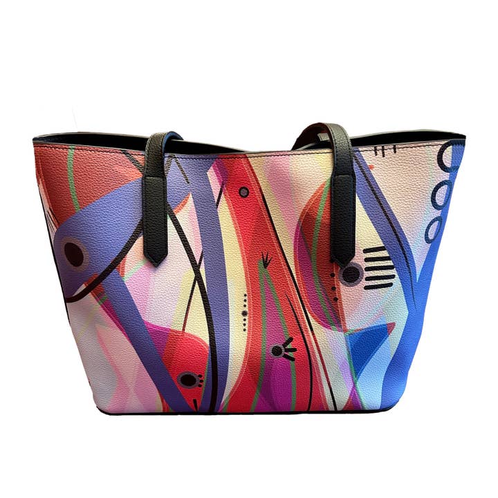 "Flame" Vegan Leather Tote Bag for wholesale by Haleh.J Collection