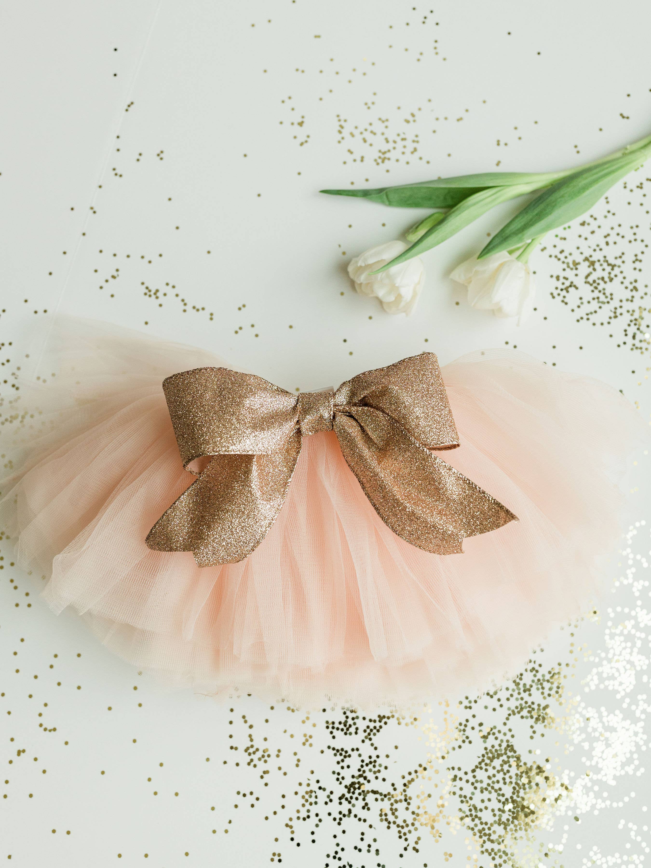 The Glam Goat - Vente Tutu – enfant - Tutu blush entièrement superposé, jupe tutu intégrale, tutu rose pêche0