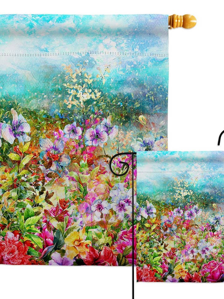 Blossom Garden Floral Decor Flag for wholesale by Two Group Flag Co