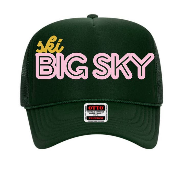 Ski-Stadt Trucker-Kappe Montana für den Großhandel von The Après Allstars