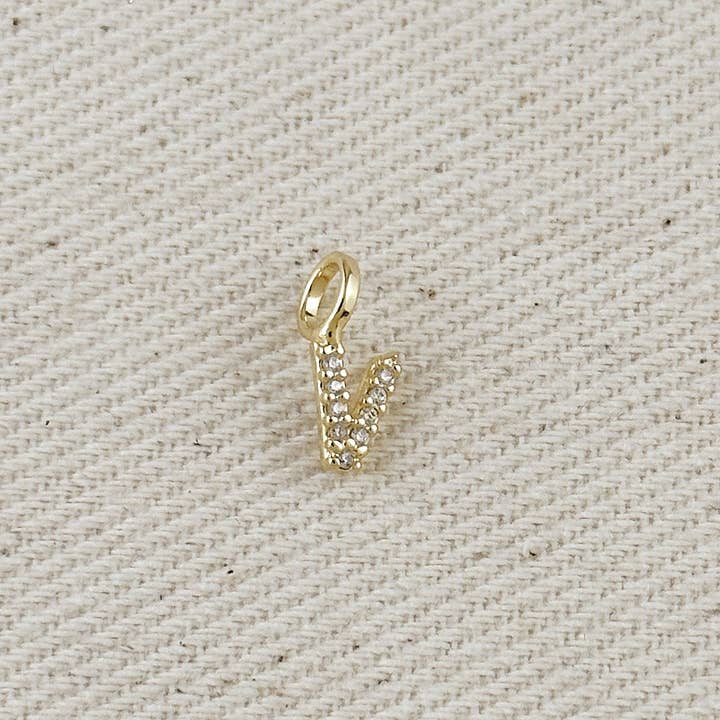 GoldFi - Wholesale Individual charm/pendant - 18k Gold filled Micro CZ Initial Letter Charm26