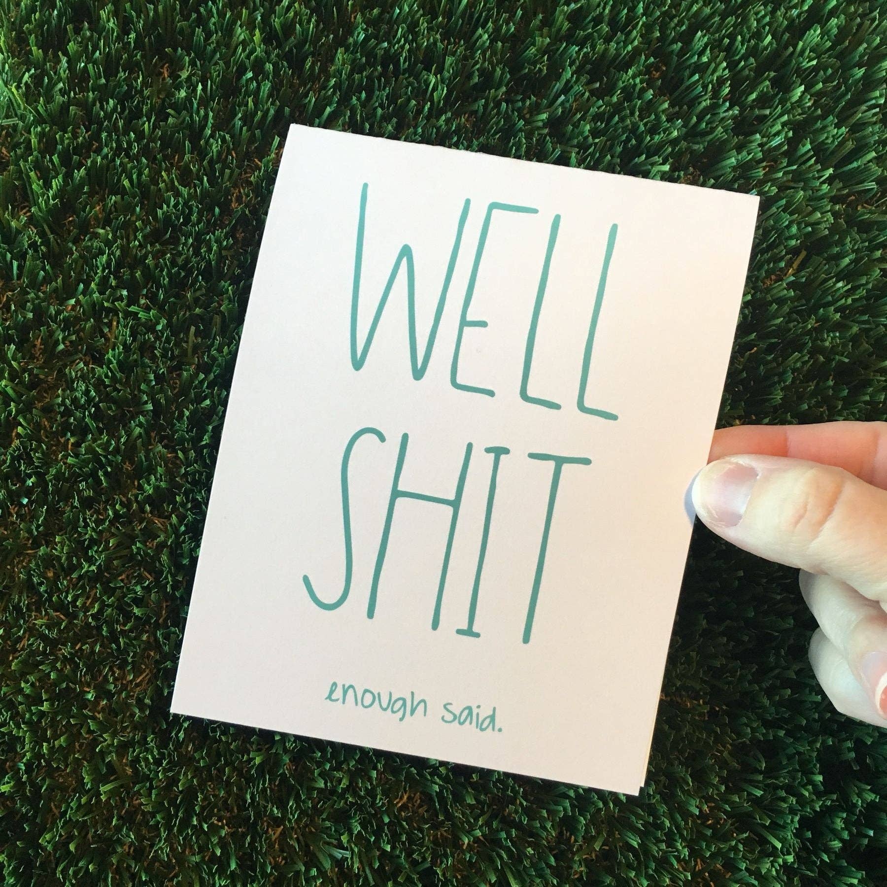 Personal Paper Hugs - Wholesale Thinking of You Card - Shit Card / I'm Sorry Card / Funny Thinking of You Card / Sarcastic Card / Inappropriate Card Friend / Here for You Card / This Sucks Card