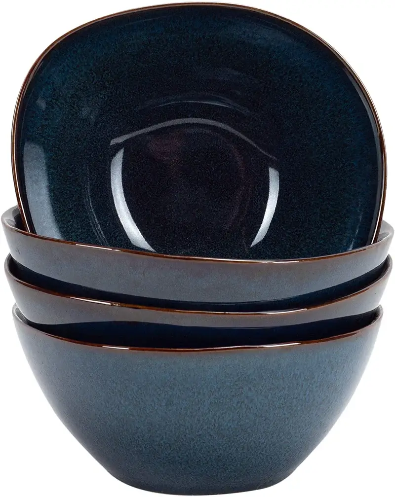 EAST AVENUE – wholesale Bowl – 4Pcs Smooth Bowls Set Navy Blue0