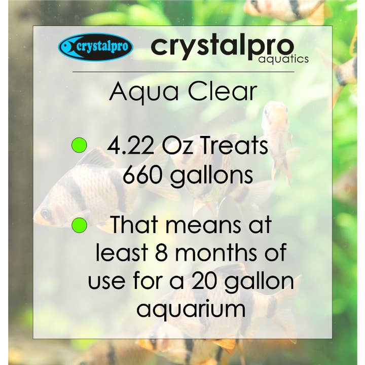Crystalpro - Wholesale Pet Supplement - Not Cat/Dog - Aqua Clear - Freshwater Aquarium Water Clarifier2