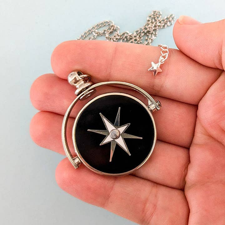 Rainbow Space Unicorn - Wholesale Halskettinghanger - Maanfasen Fidget Ketting - Hemelse Witchcore