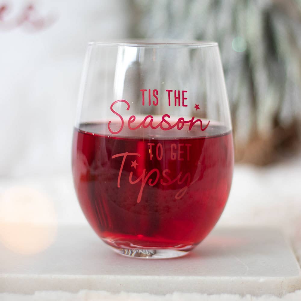 Something Different Wholesale – Großhandel Weingläser – Weihnachtsglas ohne Stiel von Season to Get Tipsy