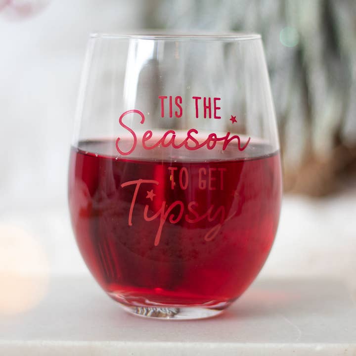 Something Different Wholesale – Großhandel Weingläser – Weihnachtsglas ohne Stiel von Season to Get Tipsy0