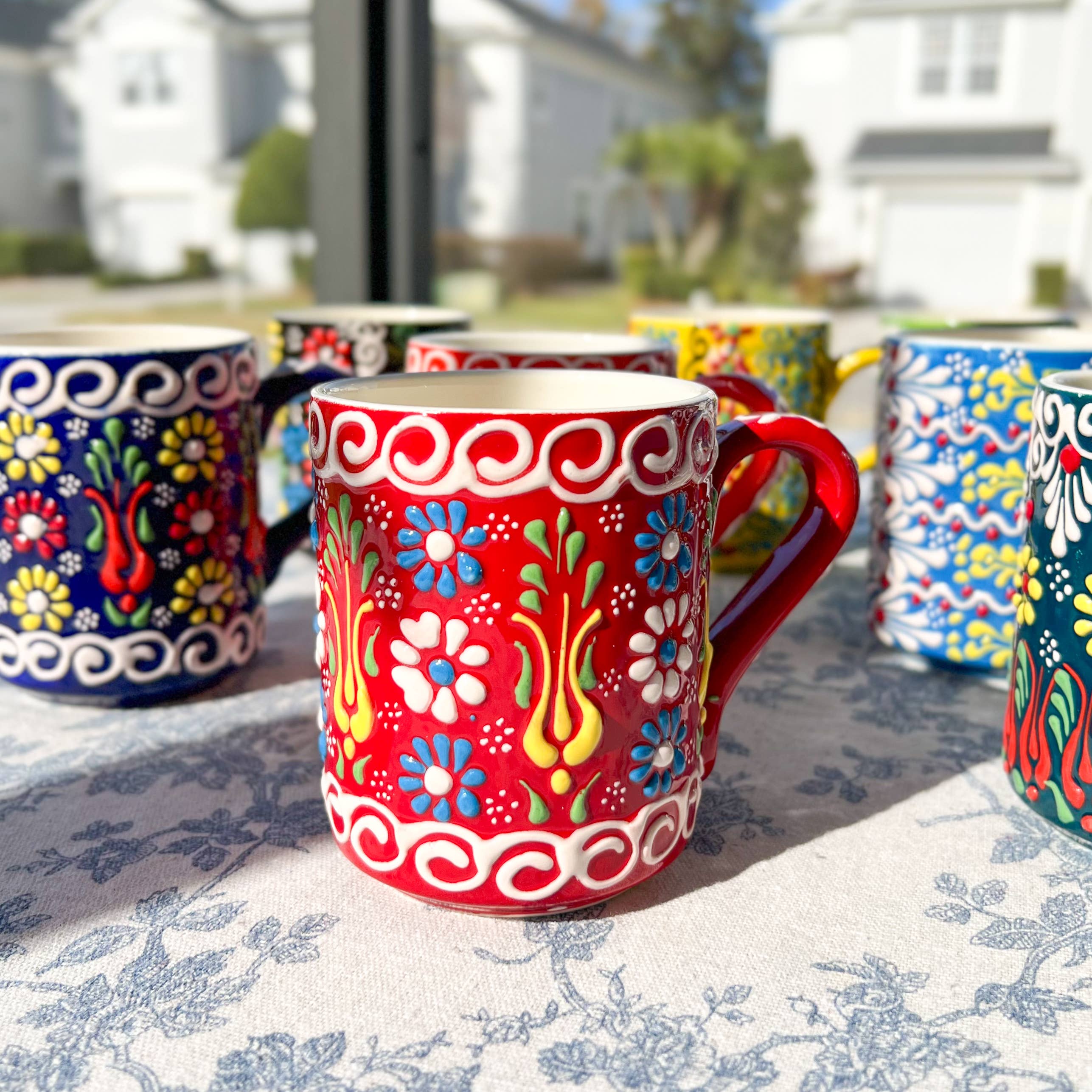 Umays Boho – wholesale Kaffekoppar – Handmålad kaffemugg, keramisk mugg, handgjorda blommiga muggar15