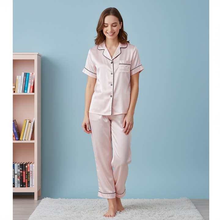 The Blissful – Großhandel Schlafanzug-Set – Kinder – Personalisierte Satin-Pyjamas für Damen4