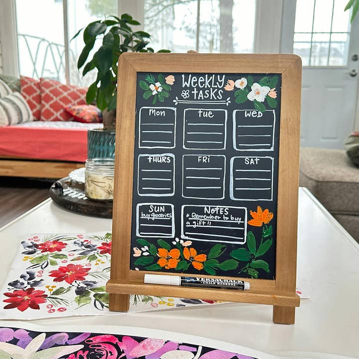 VersaChalk - Wholesale Chalkboard - Table Top Folding Chalkboard + Fine Tip White Marker