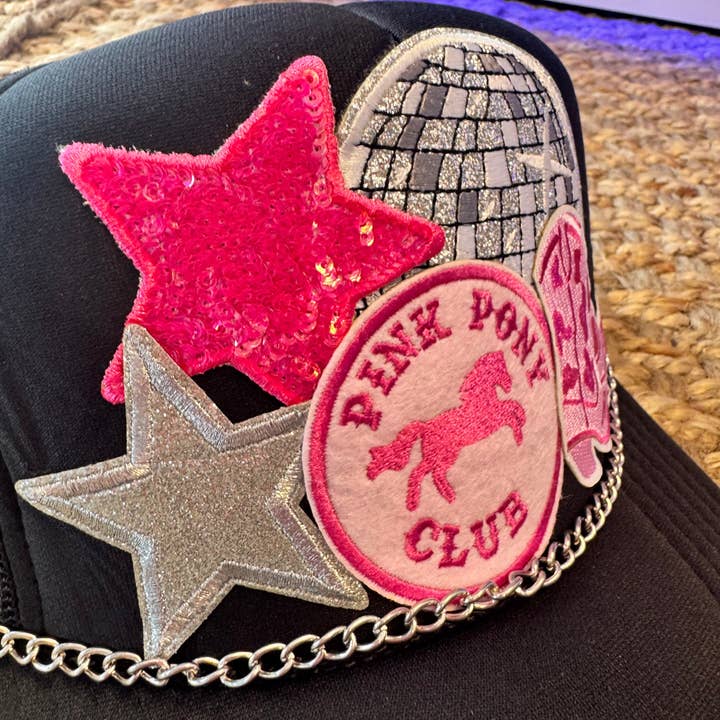 Patchwrx Customs Hat Bar - Wholesale Trucker Hat - Women's - Pink Pony Club Cowgirl Trucker Hat3