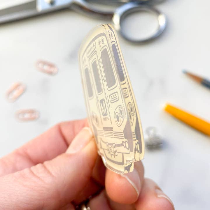 Billie Claire Illustration (Handmade) - Wholesale Magnet - Acrylic Magnet - DC Metro (Multiple Line Colors Available)9