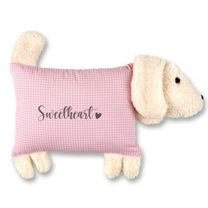 Die Gräfin – wholesale Fyllda/plyschleksaker - Barn och baby – Gosig hund Lotta, Vichy-rutig rosa9