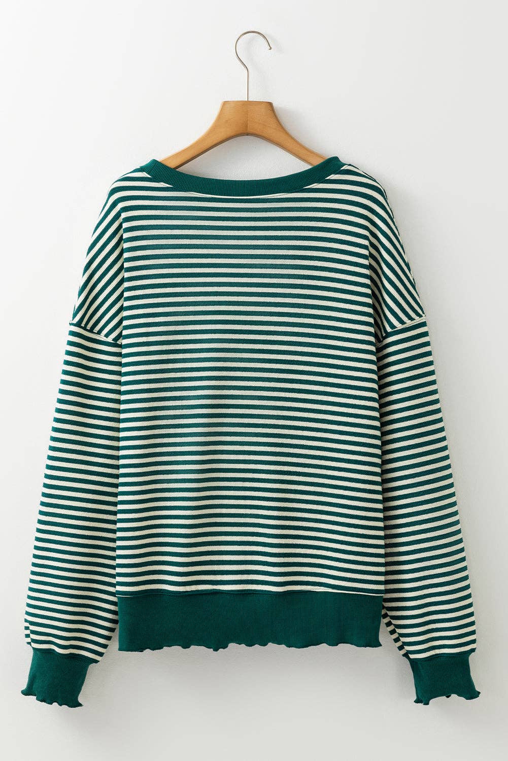 Threaded Pear - Wholesale Knit Top - Women's - Angie Stripe Loose Drop Shoulder Long Sleeve Top15