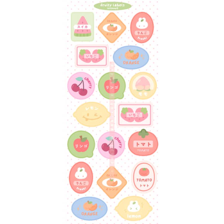 Fruit Label Sticker Sheet for wholesale by Lottemp3