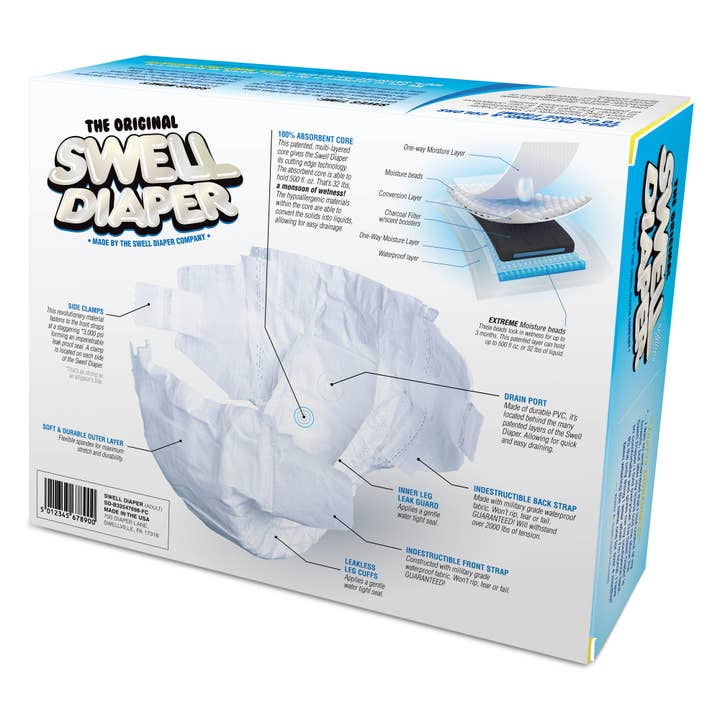 Smith Brands - Wholesale Prank/Gag Gift - Laughing Smith Senior Diaper - Prank Gift Box