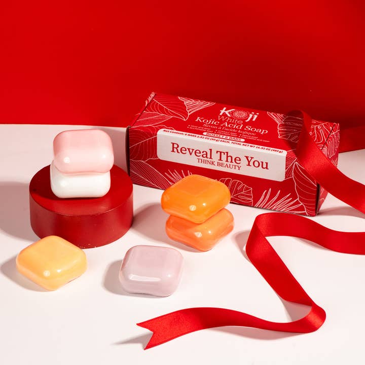 Kojic Acid Skin Brightening Soap Gift Sets (6 Bars) for wholesale by Koji White